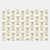 Morkie Dog Wrapping Paper Sheets Personalize ラッピングペーパーシート (正面2)