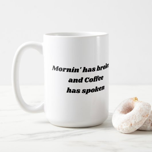 Morninは壊れ、コーヒーはマグを話しました コーヒーマグカップ (ドーナツ)