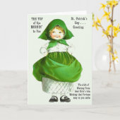 Morninセントパトリック日カードのビクトリアンな上 カード (黄色い花)