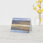 morning湖のメッセージカード カード (黄色い花)