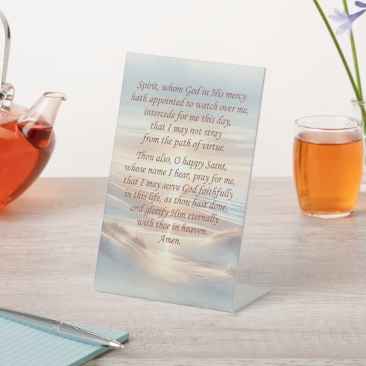 Morning祈りの言葉on a Pedestal Sign 台座サイン (インサイチュ)