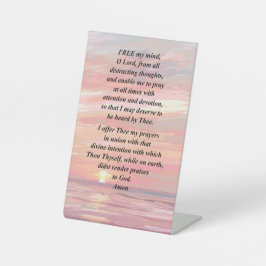 Morning祈りの言葉on a Pedestal Sign 台座サイン