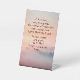 Morning祈りの言葉on a Pedestal Sign 台座サイン