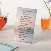 Morning祈りの言葉on a Pedestal Stand 台座サイン (インサイチュ)