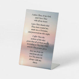 Morning祈りの言葉on a Pedestal Stand 台座サイン