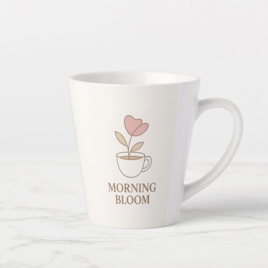 Morning Bloom | エレガント フラワー コーヒーマグ  カフェラテマグ (右)