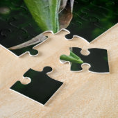 Morning Calm: Blush Petals in Gentle Focus ジグソーパズル (側面)