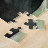 Morning Calm: White Layered Bloom in Natural Light ジグソーパズル (側面)