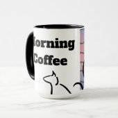 Morning Coffee Cat  マグカップ (正面左)