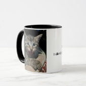 Morning Coffee. Cat Humor. Cat Coffee Mug. マグカップ (正面左)