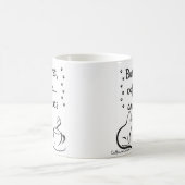 Morning Coffee & Cat Vibes – Cute Minimalist Mug モーフィングマグカップ (中央)