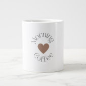Morning Coffee, Cozy Coffee Lover Gift ジャンボコーヒーマグカップ (正面)