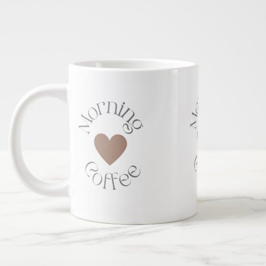 Morning Coffee, Cozy Coffee Lover Gift ジャンボコーヒーマグカップ (左)