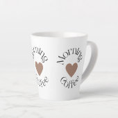 Morning Coffee Heart, Coffee Lover Gift カフェラテマグ (右アングル)