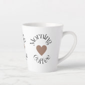 Morning Coffee Heart, Coffee Lover Gift カフェラテマグ (右)