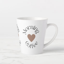 Morning Coffee Heart, Coffee Lover Gift カフェラテマグ