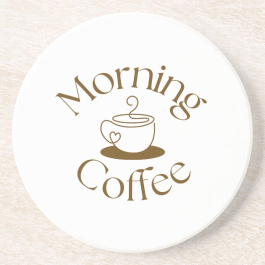 Morning Coffee Lover Gift for co-worker コースター (正面)