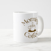 Morning Coffee Lover Gift for co-worker ジャンボコーヒーマグカップ (正面右)