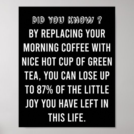 Morning Cup of Coffee - Funny Coffee Quote ポスター (正面)