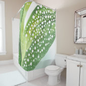 Morning Dew | Modern Botanical Watercolor シャワーカーテン (インサイチュ)