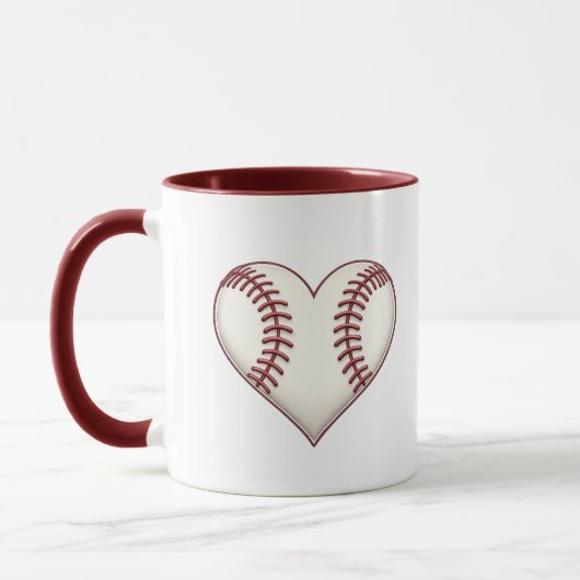 Morning Fuel Baseball Heart Mug マグカップ (左)