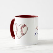 Morning Fuel Baseball Heart Mug マグカップ (正面左)