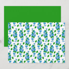 Morning Glories Floral Botanical Note Card ノートカード