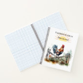 Morning Glory: Eatercolor Rooster, custom ノートブック (内部)