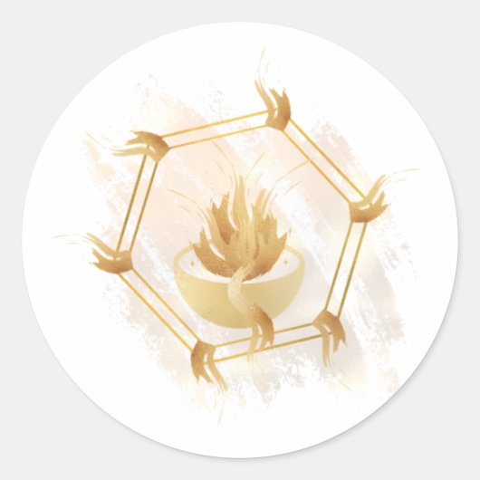 Morning Glory Encr Logo Stickers ラウンドシール (正面)