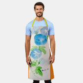 Morning glory flower エプロン (着用した状態)