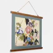 Morning Glory, Hokusai, Ukiyo-e 吊り下げ型タペストリー (傾斜あり)