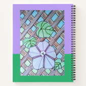 Morning Glory on Trellis Purple&Green背景 ノートブック (裏面)