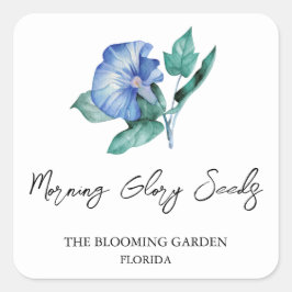Morning Glory Seedsラベル スクエアシール