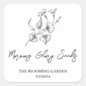 Morning Glory Seedsラベル スクエアシール (正面)