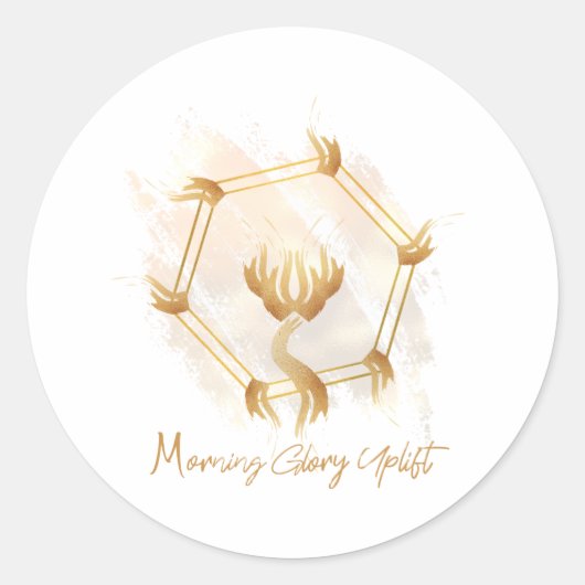 Morning Glory Uplift Sticker ラウンドシール (正面)