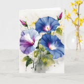Morning Glory - Watercolor flowers カード (黄色い花)