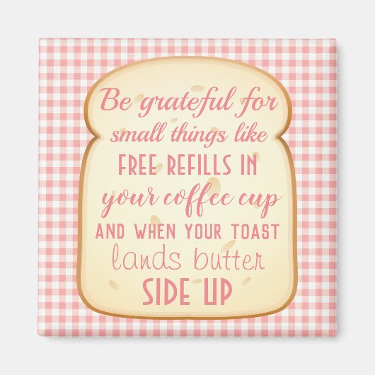 Morning Gratitude Quote Kitchen マグネット (正面)