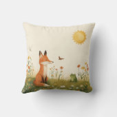 Morning Harmony – Cozy Fox and Frog Decorative Pil クッション (裏面)