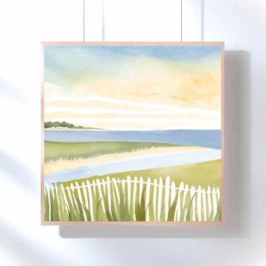 Morning in Chatham | Cape Cod Watercolor Painting ポスター