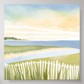 Morning in Chatham | Cape Cod Watercolor Painting ポスター (正面)