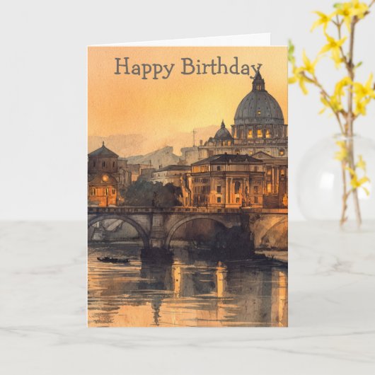 Morning in Rome カード (黄色い花)