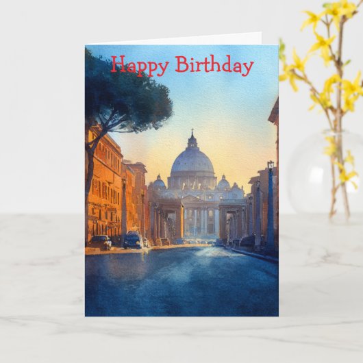 Morning in Rome カード (黄色い花)