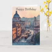 Morning in Rome カード (黄色い花)