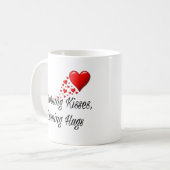 Morning Kisses, Evening Hugs - Sweet Romantic Mug コーヒーマグカップ (正面左)
