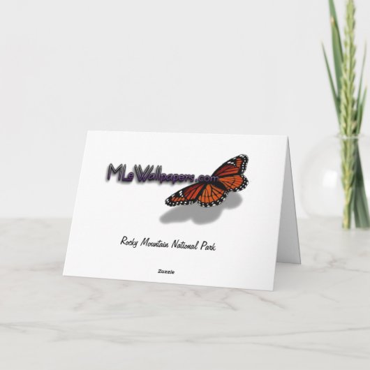 Morning Light on Rocky Mountains in Autumn カード (裏面)