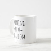 Morning Meow‑ditation Calm Typography Cat コーヒーマグカップ (正面左)
