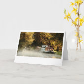 Morning Mist On The Grand Union Canal (4496) カード (黄色い花)