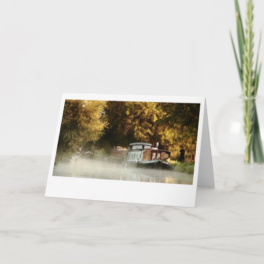 Morning Mist On The Grand Union Canal (4496) カード (正面)