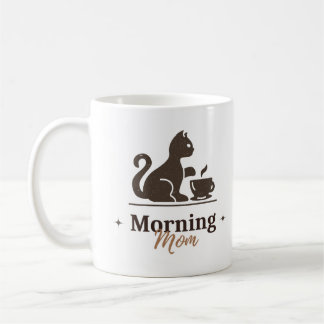 Morning Mom – Cute Cat Coffee Mug for Cat Lovers コーヒーマグカップ