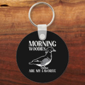 Morning My Favorite Duck Hunting Funny Hunter Men キーホルダー (正面)